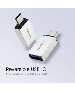 מתאם USB-A ל USB-C בצבע שחור Perixx | PERIPRO-404 | USB-A to USB-C Dongle Adapter