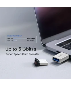 מתאם USB-A ל USB-C בצבע שחור Perixx | PERIPRO-404 | USB-A to USB-C Dongle Adapter