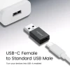 מתאם USB C ל USB A 3.0 זכר לנקבה בצבע שחור Perixx | PERIPRO-409 | USB C Female to USB A 3.0 Male Adapter