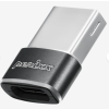 מתאם USB-C ל USB-A זכר לנקבה בצבע שחור Perixx | PERIPRO-408 | USB C Female to USB A Male Adapter