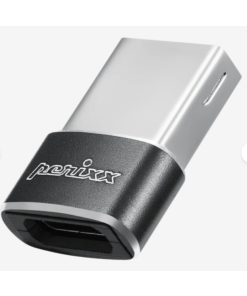 מתאם USB-C ל USB-A זכר לנקבה בצבע שחור Perixx | PERIPRO-408 | USB C Female to USB A Male Adapter