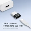 מתאם USB-C ל USB-A זכר לנקבה בצבע שחור Perixx | PERIPRO-408 | USB C Female to USB A Male Adapter
