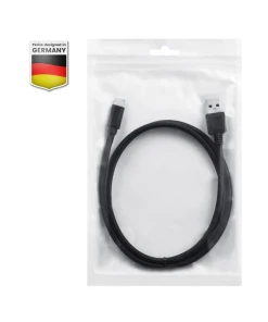 מתאם USB-C ל USB-A מהיר בצבע שחור Perixx | PERIPRO-407 | USB-C to USB-A Braided Cable Adapter High Speed Transfer