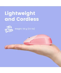 עכבר אלחוטי ארגונומי בצבע ורוד Perixx | PERIMICE-802PK | Bluetooth Pink Portable Mouse