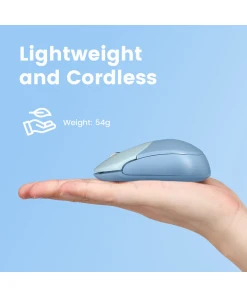 עכבר אלחוטי ארגונומי בצבע כחול Perixx | PERIMICE-802BL | Bluetooth Blue Portable Mouse