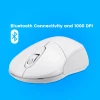 עכבר אלחוטי ארגונומי בצבע לבן Perixx | PERIMICE-802W | Bluetooth White Portable Mouse