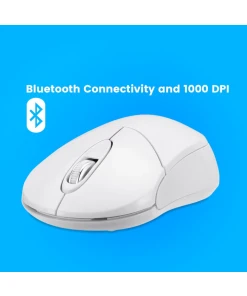 עכבר אלחוטי ארגונומי בצבע לבן Perixx | PERIMICE-802W | Bluetooth White Portable Mouse
