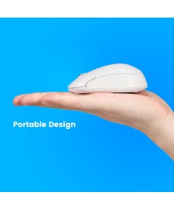 עכבר אלחוטי ארגונומי בצבע לבן Perixx | PERIMICE-802W | Bluetooth White Portable Mouse