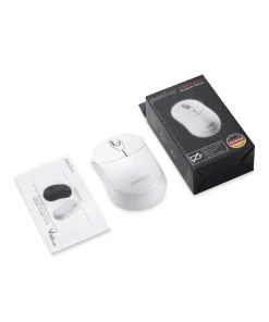 עכבר אלחוטי ארגונומי בצבע לבן Perixx | PERIMICE-802W | Bluetooth White Portable Mouse