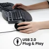 עכבר אלחוטי ארגונומי בצבע שחור Perixx | PERIMICE-513-L | Wired Left-Handed Ergonomic Vertical Mouse 6 Buttons 1000/1600 DPI