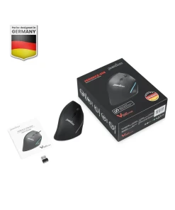 עכבר אלחוטי ארגונומי בצבע שחור Perixx | PERIMICE-608 | Wireless 2.4G Ergonomic Vertical Mouse Programmable Buttons 3 DPI Levels