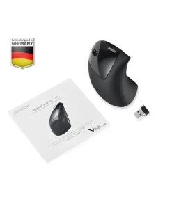 עכבר אלחוטי ארגונומי בצבע שחור Perixx | PERIMICE-713L | Wireless Left-Handed Ergonomic Vertical Mouse