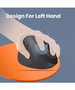 עכבר אלחוטי ארגונומי בצבע שחור Perixx | PERIMICE-719L | Wireless Left Handed Portable Vertical Mouse