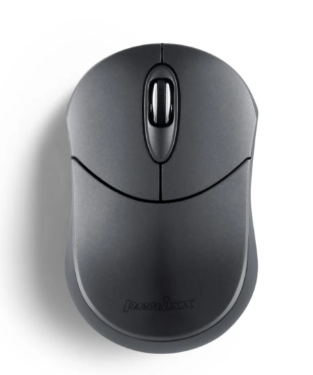 עכבר אלחוטי ארגונומי בצבע שחור Perixx | PERIMICE-802 | Bluetooth Black Portable Mouse