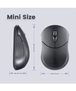 עכבר אלחוטי ארגונומי בצבע שחור Perixx | PERIMICE-802 | Bluetooth Black Portable Mouse