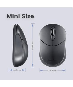 עכבר אלחוטי ארגונומי בצבע שחור Perixx | PERIMICE-802IN | Bluetooth Iron Portable Mouse