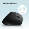 עכבר אלחוטי ארגונומי בצבע שחור Perixx | PERIMICE-804 | Bluetooth Ergonomic Vertical Optical Mouse 800/1200/1600 DPI 6 Buttons Design