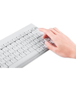 עכבר ומקלדת אלחוטית ארגונומית בצבע לבן Perixx | PERIDUO-712-W | Wireless White Mini Keyboard and Mouse Combo