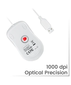 עכבר ומקלדת חוטית ארגונומית בצבע לבן Perixx | PERIDUO-303 -W | Wired White Compact Keyboard & Mouse Combo