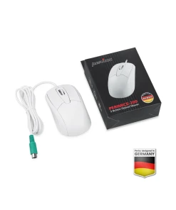 עכבר חוטי ארגונומי בצבע לבן Perixx | PERIMICE-209-WP | Wired PS/2 Mouse with Scroll Wheel and 1000 DPI in White