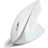 עכבר חוטי ארגונומי בצבע לבן Perixx | PERIMICE-513W | Wired USB Ergonomic Vertical Mouse 1000/1600 DPI 6 Button Design