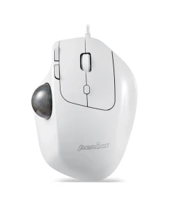 עכבר חוטי ארגונומי בצבע לבן Perixx | PERIMICE-520 | Wired Ergonomic Vertical Trackball Mouse Adjustable Angle Programmable Buttons