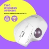 עכבר חוטי ארגונומי בצבע לבן Perixx | PERIMICE-720 | Wireless Dual Ergonomic Trackball Mouse