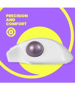 עכבר חוטי ארגונומי בצבע לבן Perixx | PERIMICE-720 | Wireless Dual Ergonomic Trackball Mouse
