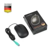 עכבר חוטי ארגונומי בצבע שחור Perixx | PERIMICE-201-P | PS/2 Wired Optical Mouse 1000 DPI 3 Buttons 5.9 ft Cable