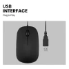 עכבר חוטי ארגונומי בצבע שחור Perixx | PERIMICE-201-U | Wired USB Ambidextrous Mouse for Right and Left Hand