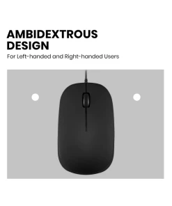 עכבר חוטי ארגונומי בצבע שחור Perixx | PERIMICE-201 | Wired Mouse
