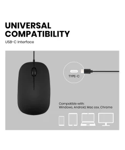 עכבר חוטי ארגונומי בצבע שחור Perixx | PERIMICE-201 | Wired Mouse