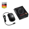 עכבר חוטי ארגונומי בצבע שחור Perixx | PERIMICE-209C | Wired Mouse with USB-C Black