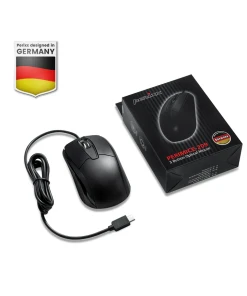 עכבר חוטי ארגונומי בצבע שחור Perixx | PERIMICE-209C | Wired Mouse with USB-C Black