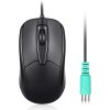 עכבר חוטי ארגונומי בצבע שחור Perixx | PERIMICE-209P | Wired PS2 Mouse with 1000 DPI Resolution