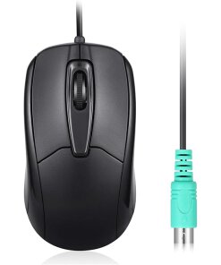 עכבר חוטי ארגונומי בצבע שחור Perixx | PERIMICE-209P | Wired PS2 Mouse with 1000 DPI Resolution