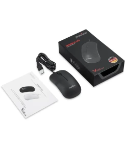 עכבר חוטי ארגונומי בצבע שחור Perixx | PERIMICE-503 | Waterproof Wired Black USB Mouse