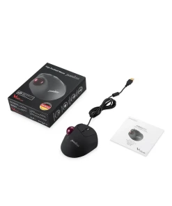 עכבר חוטי ארגונומי בצבע שחור Perixx | PERIMICE-517 | Wired Right-hand Ergonomic Trackball Quiet 7 Button Mouse 400/1000 DPI