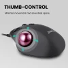 עכבר חוטי ארגונומי בצבע שחור Perixx | PERIMICE-517 | Wired Right-hand Ergonomic Trackball Quiet 7 Button Mouse 400/1000 DPI