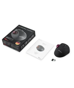 עכבר חוטי ארגונומי בצבע שחור Perixx | PERIMICE-717 | Wireless Ergonomic Vertical Trackball Mouse