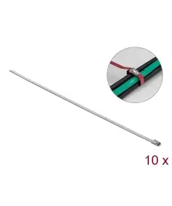 אזיקונים נירוסטה סט 10 יח' DELOCK | 18769