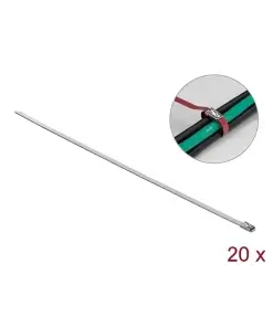 אזיקונים נירוסטה סט 20 יח' DELOCK | 18632