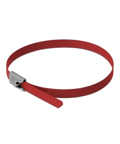 אזיקונים נירוסטה צבע אדום סט 10 יח' DELOCK | 18781