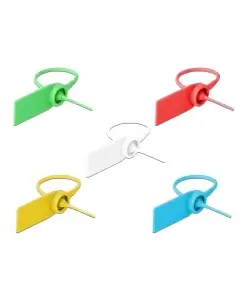 אזיקונים פלסטיק במגוון צבעים עם תווית לסימון כבלים סט 10 יח' DELOCK | 18827