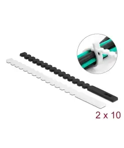 אזיקונים פלסטיק גמישים רב פעמיים ניתנים לשימוש חוזר סט 20 יח' DELOCK | 19002