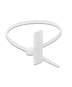 אזיקונים פלסטיק עם תווית לסימון כבלים צבע לבן סט 10 יח' DELOCK | 18957