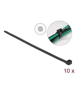 אזיקונים פלסטיק עמידים בפני אור שמש UV סט 10 יח' DELOCK | 19564