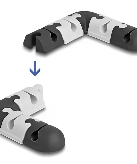 אירגוניות לסידור כבלים עם דבק דו צדדי סט מודולרי 9 יח' DELOCK | 18448