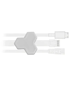 אירגונית 3 מסילות לסידור כבלים שטוחים ועגולים עם דבק דו צדדי סט 2 יח' בצבע לבן DELOCK | 18401