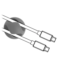 אירגונית לסידור כבלים 2 מסילות עם דבק דו צדדי סט 6 יח' בצבע שחור DELOCK | 18344